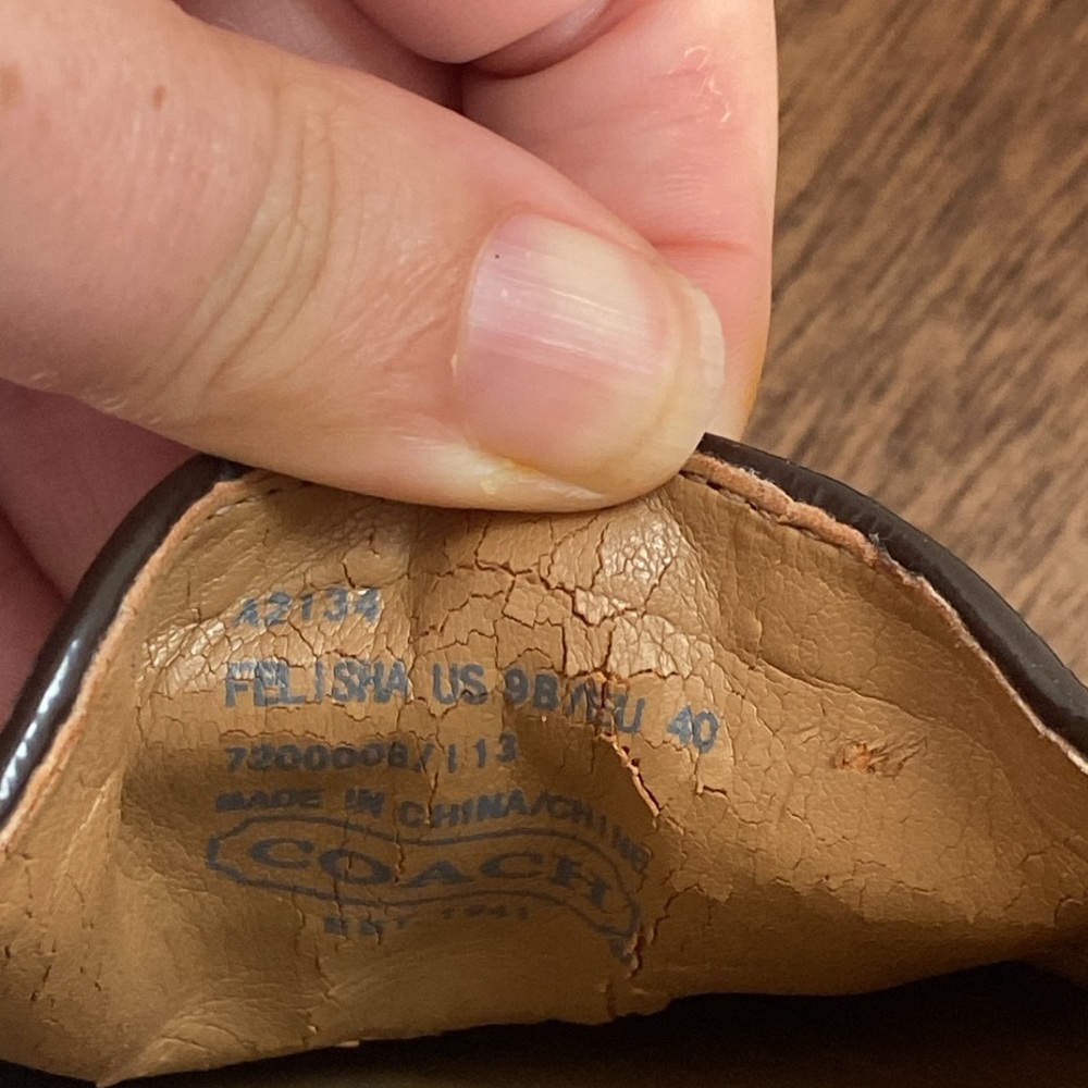 Coach Felisha Logo C Tan & Brown Loafer Flats Slip On Shoes, Women’s 9 B - Picture 10 of 15